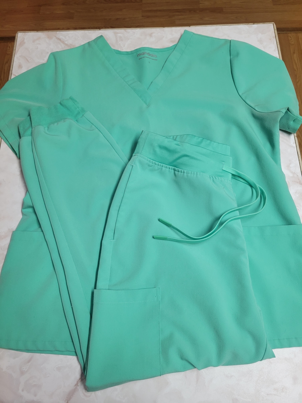 Mandala Scrubs Set Limited Edition Seaglass Scrub Set L Top M Joggers